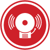 Red icon representing the average number of emergency calls the Angleton Volunteer Fire Department receives per month.