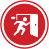 Red icon representing the emergency response time of the Angleton Volunteer Fire Department.
