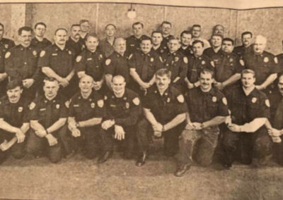 Angleton Volunteer Firefighters in a newspaper clipping.